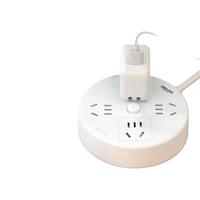 德力西（DELIXI）插座/插线板/接线板/排插/插排/拖线板/圆形插座 圆盘4位五孔总控 0.8米