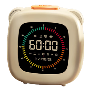 晨光 计时器儿童学习小自律定时闹钟倒提醒时间管理器 多功能儿童卧室智能床头钟APK959AS