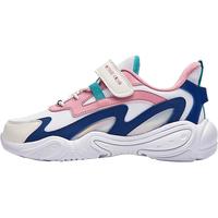 鸿星尔克（ERKE）儿童冬季棉鞋女童鞋子冬款保暖运动鞋加厚加棉休闲跑鞋 正白/珊瑚粉 32