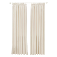 米华 新高遮光窗帘整套客厅加厚防晒挂钩绒布 芝士羊绒 1.8宽*2.4米高 【芝士羊绒奶油】1.8宽*2.4高1片