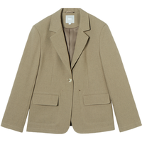 DUIBAI 2024春装时髦通勤减龄英伦风质感铆钉装饰女式西装外套