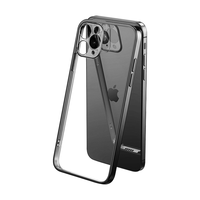 品胜 适用苹果13Pro手机壳 防摔电镀保护壳iphone13Pro保护套防摔全包镜头电镀边框手机套软壳 黑色 【镜头保护|配钢化膜】黑色
