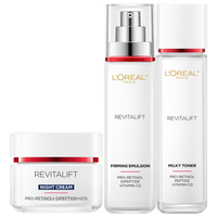 巴黎欧莱雅 L'OREAL PARIS欧莱雅复颜视黄醇滋润套装 淡纹抗皱紧致 护肤品 化妆品套装 水乳晚霜3件套