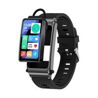 全程通无创血糖分离式通话运动手环蓝牙耳机二合一1.57英寸屏PPG+ECG心电血氧血压监测NFC门禁男女通用 K80无创血糖通话耳机二合一手环