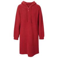 诗凡黎 红色圣诞卫衣针织连衣裙冬新战衣内搭跨