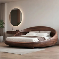 喜梦宝 X·M·B X．M．B）宋氏美学黑胡桃木主卧高端双人床现代卧室酒店民宿家具大床 1.8*2米床(白蜡木)