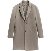 GXG奥莱 多色全羊毛长大衣 23年冬季 卡其色 180/XL