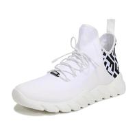 限尺码：FENDI 芬迪 男士织物/涂料网眼高帮休闲运动鞋