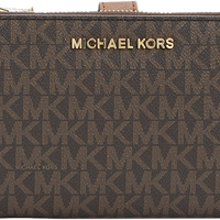 MICHAEL KORS 【新年】Michael Kors Jet Set 老花双拉链手拿包长款钱包