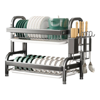 美厨物语 厨房置物架碗架沥水碗碟架台面收纳碗筷304不锈钢用具置物架大全