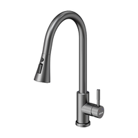 四季沐歌 厨房水龙头抽拉式冷热不锈钢小蛮腰三功能洗菜盆水槽水龙头