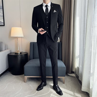 TUCANO啄木鸟西服套装男士黑色商务正装结婚休闲修身高级感西装外套 深灰色两件套.【西服+裤子】【送领带】 2XL (适合135-150斤)