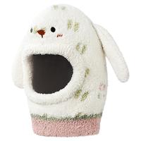 kk树 宝宝帽子秋冬季婴儿护耳帽儿童围巾一体套头男童女孩   恐龙闹闹青