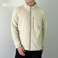 KROCEUS 中性摇粒羊羔绒开衫 男女同款柔软抓绒外套 保暖中间层