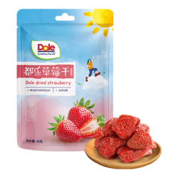 都乐 蜜饯果干45g苹果黄桃红杏草莓香蕉干开袋即食零食 都乐草莓干45g*1袋