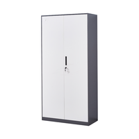 麦森maisen 麦森（maisen）文件柜 办公钢制铁皮资料档案储物薄边扣手通体铁门柜 深灰套白色 加厚款 MS-TPG-118