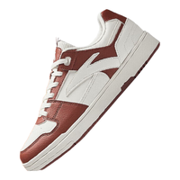                                     安踏元启板鞋女鞋秋季潮流百搭鞋子女美式复古休闲鞋运动鞋 象牙白/烟熏红-1 8.5(女40)