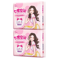 七度空间 优雅系列卫生巾 丝柔日用夜用超薄姨妈巾(新旧包装随机发货) 日用10片245mm