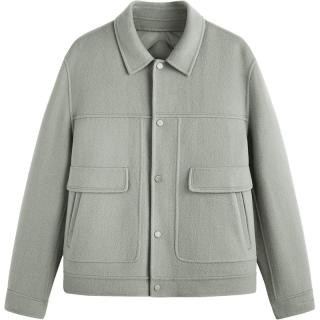 GXG 男士简约休闲绵羊毛短大衣夹克外套