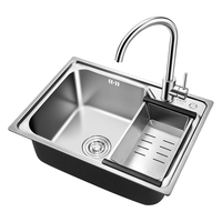 VATTI 华帝 091101+061100 不锈钢水槽+U形水龙头 580*430*205mm