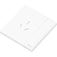 Schneider Electric 施耐德电气 珍铂系列 NP115_16CS_WE_C1 16A一开三孔插座 丝绒白