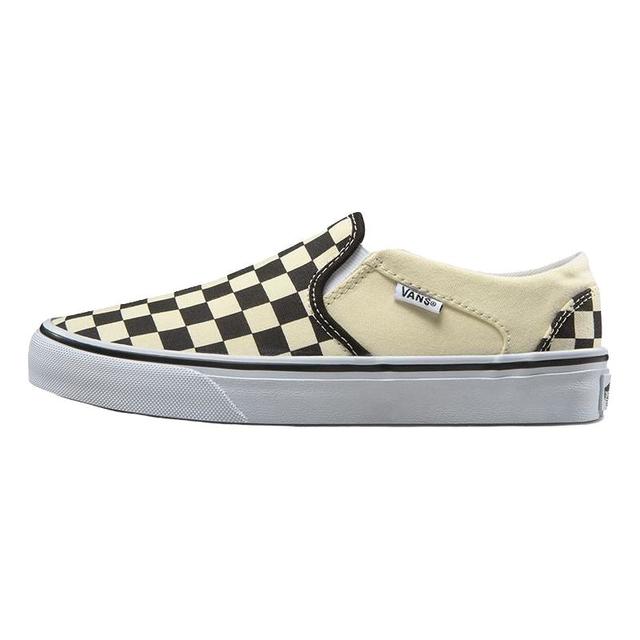 限尺码：VANS 线上专售Asher黑白棋盘格舒适一脚蹬男鞋板鞋