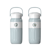 大嘴猴(PAUL FRANK)大容量保温杯咖啡杯男女士茶水杯子儿童中秋 冰河蓝500ml 冰河蓝 500ml (提手+旋盖+大茶仓)