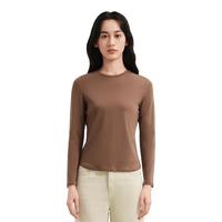 有棵树 【舒适莫代尔 基础百搭】秋季长袖薄款女士内搭圆领打底上衣女