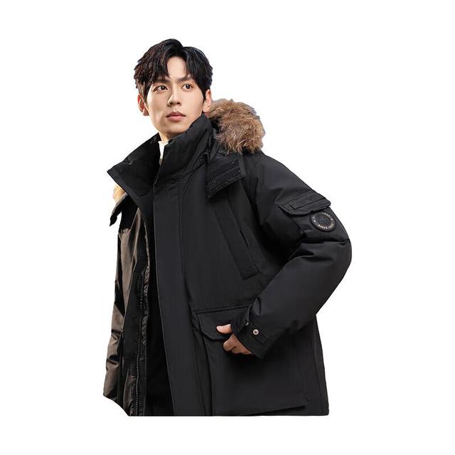 雅鹿 限时1小时！羽绒服加厚貂子毛领工装保暖 90绒