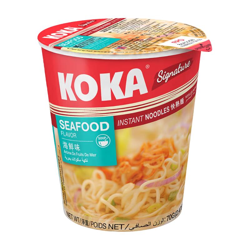 KOKA 可口 汤面 海鲜味 70g*6杯