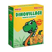 meiji 明治 新加坡奇趣恐龙城饼干儿童零食宝宝辅食营养泡奶饼干70g