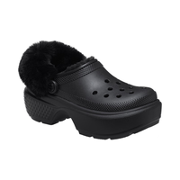 crocs卡骆驰侯明昊同款秋冬雪屋暖棉洞洞鞋女鞋户外暖棉鞋|208546 黑色套装-001 37/38(230mm)