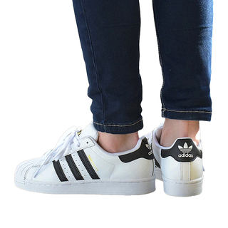 adidas 阿迪达斯 三叶草金标贝壳头情侣板鞋FU7712（37/UK4.5、纯白C77154）