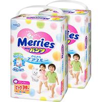 花王 妙而舒Merries超薄透气拉拉裤学步裤尿不湿XL38*2