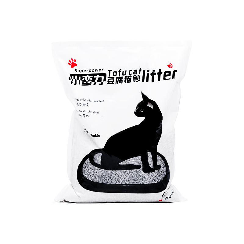 小蛮力纯豆腐猫砂1.5mm小颗粒无尘吸水结团除臭环保不粘底可冲厕所猫砂 【限量抢购】绿茶*4