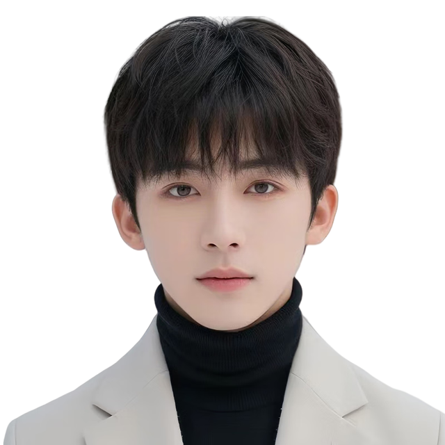 佰丝堂 100%全真发 男士假发套