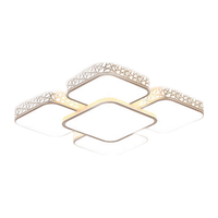 索亚达（suoyada）led吸顶灯创意客厅灯简约现代大气北欧餐厅灯具家用卧室灯 鸟巢天空-白50*50cm白光54w