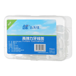 健 牙线签高弹力细滑牙线成人一次性盒装牙线签清洁牙缝家庭装 白色高弹力牙线 六盒牙线300支