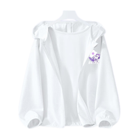 史努比 女童防晒外套夏装2024大童女孩轻儿童皮肤衣薄款透气 太阳花努比K白 130