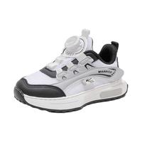 回力童鞋透气儿童网面运动鞋2024春季女童软底跑步鞋男童休闲鞋 白黑 27码内长约18cm