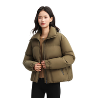 雪中飞2025冬【95绒】小个子女士短款羽绒服短泡芙云感舒适 橄榄绿|4018 M /165/88A