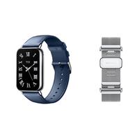 Xiaomi 小米手环8 Pro 智能手环 港湾蓝 米兰尼斯腕带亮银色（心率、血氧、压力、NFC、GNSS）