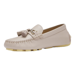 Clarks 麦穗系列女鞋春夏英伦乐福鞋复古小皮鞋单鞋通勤豆鞋 浅卡其色 261781424