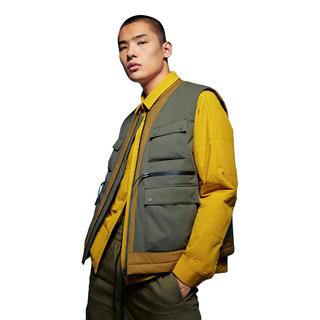  JACK&JONES/杰克琼斯 保暖 男士羽绒服  工装棉马甲-224134001橄榄绿 175/96A/M