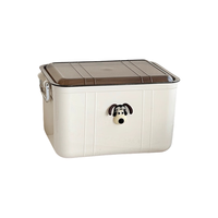 bicoy 百草园 收纳盒桌面杂物玩具零食衣物女生宿舍化妆品整理储物置物筐小号深 奶油白小号深带盖