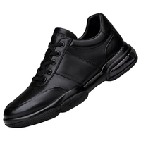 U7男鞋冬季2023头层牛皮高级感减震气垫软弹透气低帮牛皮休闲皮鞋男 1818601黑色（牛皮） 41 标准皮鞋码