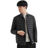 YAYA 鸭鸭羽绒服 男士短款羽绒服 DRD07A0010 黑色 XL