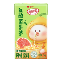 MENGNIU 蒙牛 plus会员:MENGNIU 蒙牛 酸酸乳乳酸菌果茶柚子绿茶味风味利乐包 250g×24包