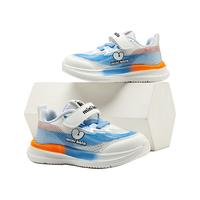 MINI BALA迷你巴拉童鞋儿童跑步鞋春秋季中小童男女款网面透气舒适运动鞋 白/蓝 22码 脚长13.0-13.5cm