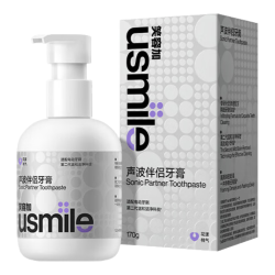 usmile 笑容加 声波伴侣净齿牙膏170g（桃气甜心）清新口气 亮白去渍